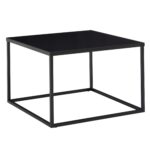 FineBuy Couchtisch 60x60x40 cm Metall Wohnzimmertisch Industrial Schwarz, Sofatisch Quadratisch, Loungetisch Kaffeetisch Stahl, Beistelltisch Quadratisch