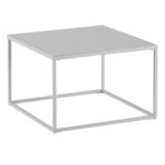 FineBuy Couchtisch 60x60x40 cm Metall Wohnzimmertisch Industrial Weiß, Sofatisch Quadratisch, Loungetisch Kaffeetisch Stahl, Beistelltisch Quadratisch