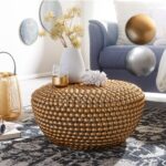 FineBuy Couchtisch Aluminium 60x60x30 cm Wohnzimmertisch Metall Rund, Designer Sofatisch Alu Orientalisch, Runder Kaffeetisch Klein