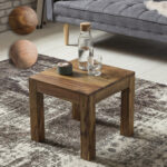 FineBuy Couchtisch Massiv-Holz 45 cm breit Wohnzimmer-Tisch Design Landhaus-Stil Beistelltisch natur Farbe wählbar
