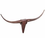 FineBuy Deko Geweih Bull M FB37860 Bronze 100 cm Aluminium Design Hörner, Wanddekoration Stierkopf Horn Modern, Wandskulptur Geweih-Jagdtrophäe Metall, Longhorn Wandschmuck Groß
