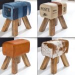 FineBuy Design Turnbock Sitzhocker 40 x 30 x 47 cm, Turnhocker Hocker Beistellhocker Fußhocker