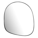 Finebuy Design Wandspiegel organische Form 53x60cm moderner unregelmäßiger rahmenloser Spiegel asymmetrisch schwarz, Badezimmer, Schlafzimmer, Eingangsbereich, Flur, Waschtisch