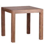 FineBuy Esstisch Massivholz Akazie 80 x 80 x 76 cm Esszimmer-Tisch Design Küchentisch modern Landhaus-Stil Holztisch quadratisch dunkel-braun Natur-Produkt Massivholzmöbel Echt-Holz