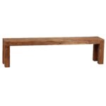 FineBuy Esszimmer Sitzbank Massiv-Holz Akazie 180 x 45 x 35 cm Holz-Bank Natur-Produkt Küchenbank im Landhaus-Stil