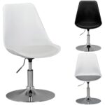 FineBuy HAINAN, Drehsessel Esszimmerstuhl Kunstleder / Stoff, Drehstuhl verstellbar, Drehhocker Wartezimmerstuhl