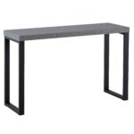 FineBuy Konsolentisch Beton-Optik / Schwarz 120x40x76 cm Design Anrichte Flur, Ablagetisch Grau Schmal, Flurtisch mit Metallbeine, Dielentisch Lang Hoch, Kleiner Schreibtisch