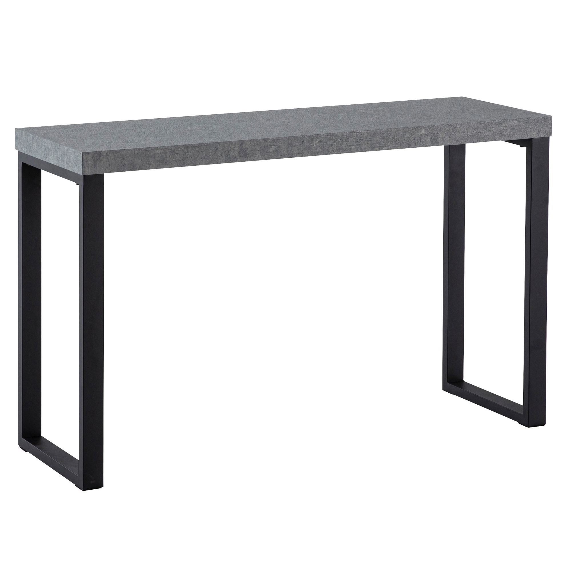 FineBuy Konsolentisch Beton-Optik / Schwarz 120x40x76 cm Design Anrichte Flur FineBuy Konsolentisch Beton-Optik / Schwarz 120x40x76 cm Design Anrichte Flur, Ablagetisch Grau Schmal, Flurtisch mit Metallbeine, Dielentisch Lang Hoch, Kleiner Schreibtisch - Image 1