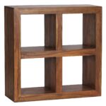 FineBuy Standregal Massivholz 82 cm hoch 4 Böden Design Holzregal Naturprodukt Landhaus Beistelltisch Farbe wählbar