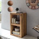 FineBuy Standregal Massivholz 88cm hoch 2 Böden Design Holzregal Naturprodukt Beistelltisch Landhaus Farbe wählbar