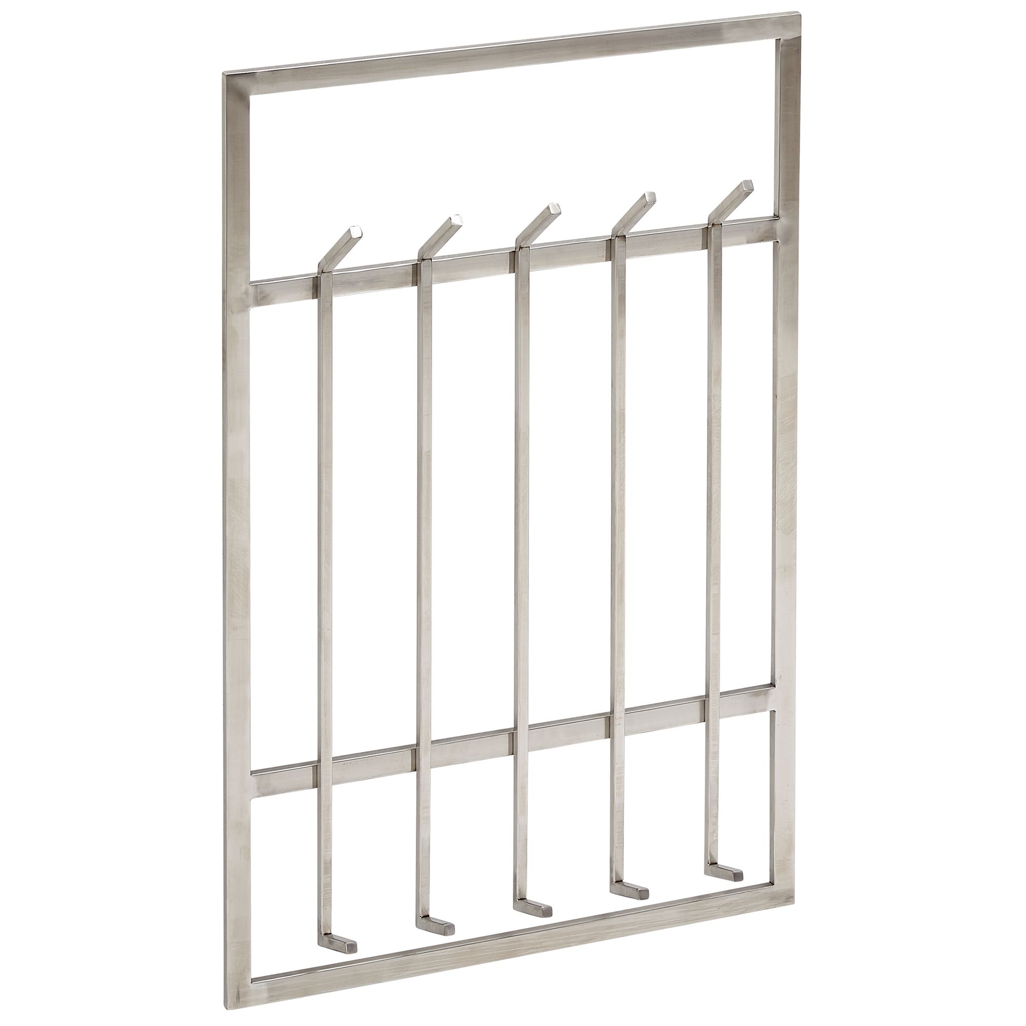 FineBuy Wandgarderobe Metall Silber 60x100x7