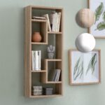 FineBuy Wandregal 36 x 90 x 13,5 cm Holz Design Hängeregal modern, Wandboard freischwebend, Holzregal Regal für die Wand, Bücherregal schmal, Dekoregal Schweberegal hoch