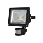FL20W-PIR LED Flutstrahler inkl. Bewegungsmelder 20W 3000K schwarz