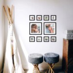 Fotowand Personalisierte - 10 Gedruckte & Gerahmte Fotos - 75x75 cm