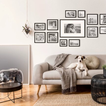 Fotowand Personalisierte - 13 Gedruckte & Gerahmte Fotos - 210x100 cm