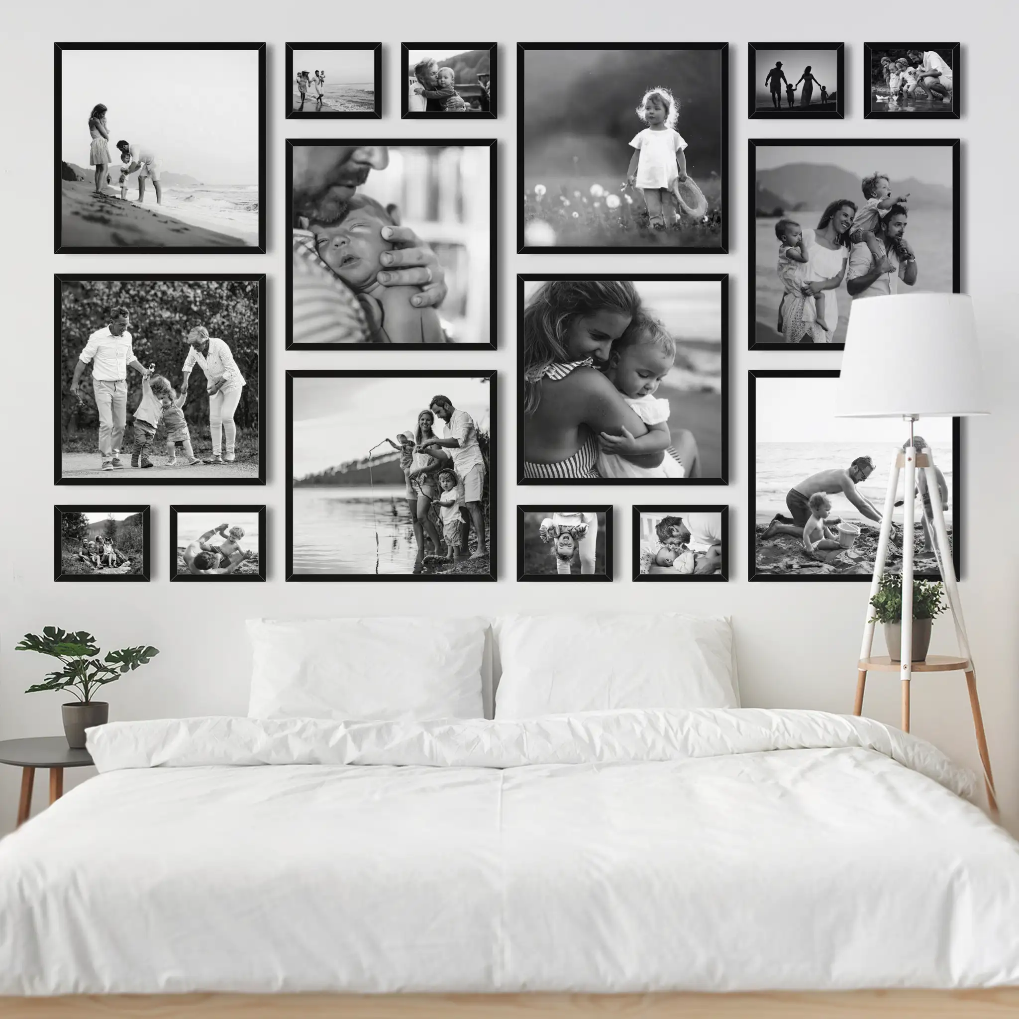 Fotowand Personalisierte - 16 Gedruckte & Gerahmte Fotos - 235x140 cm