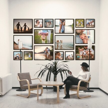 Fotowand Personalisierte - 16 Gedruckte & Gerahmte Fotos - 275x140 cm