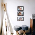 Fotowand Personalisierte - 3 Gedruckte & Gerahmte Fotos - 35x85 cm