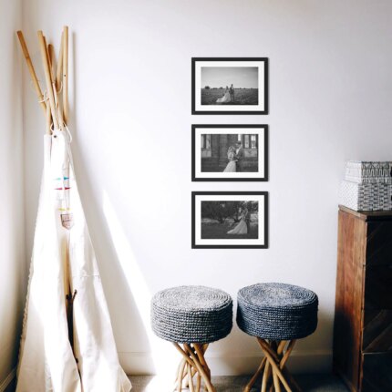 Fotowand Personalisierte - 3 Gedruckte & Gerahmte Fotos - 40x100 cm