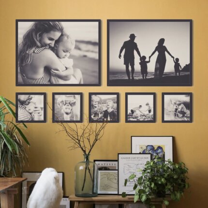 Fotowand Personalisierte - 7 Gedruckte & Gerahmte Fotos - 145x85 cm