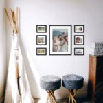 Fotowand Personalisierte - 7 Gedruckte & Gerahmte Fotos - 95x60 cm