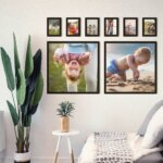 Fotowand Personalisierte - 8 Gedruckte & Gerahmte Fotos - 115x80 cm