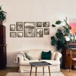 Fotowand Personalisierte - 9 Gedruckte & Gerahmte Fotos - 155x60 cm