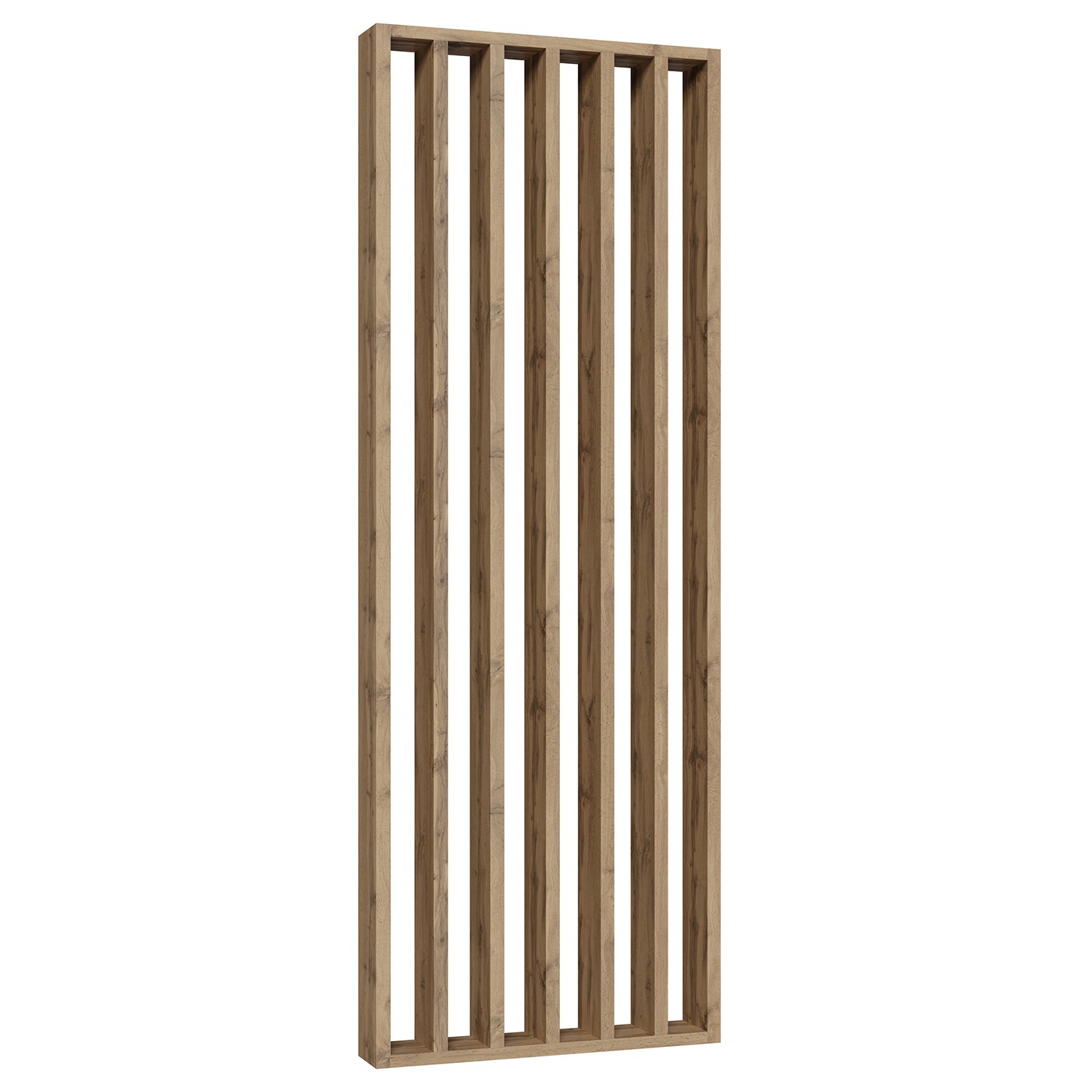 Freistehende Lamellenwand - Eiche Natur - 22x70