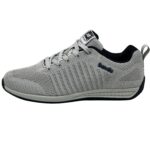 Freizeitschuhe Sneaker Turnschuhe Hellgrau-Navy 43