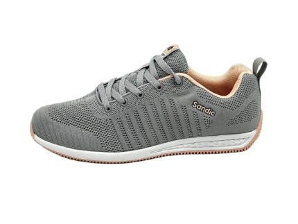 Freizeitschuhe Sneaker Turnschuhe Hellgrau-Pink 38