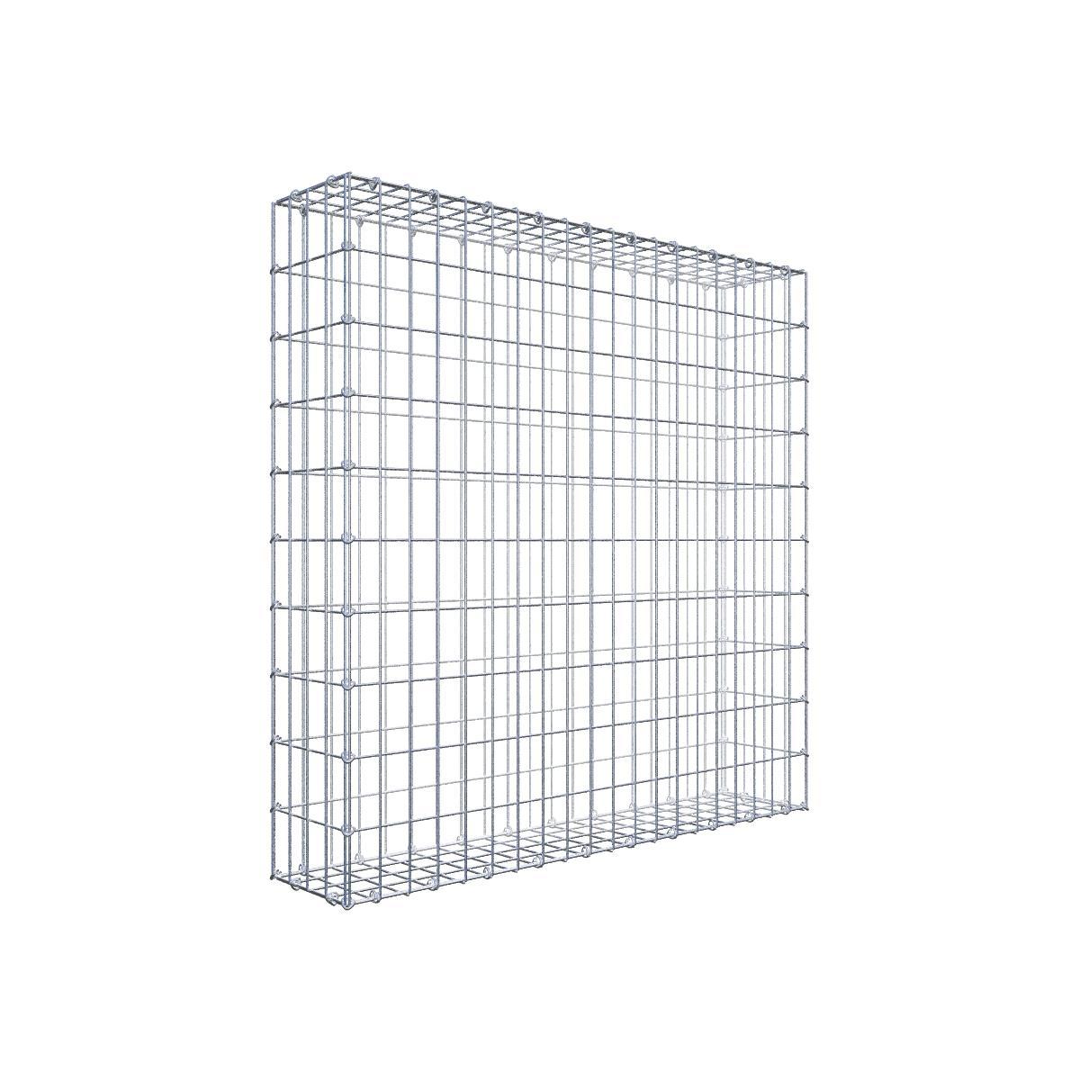 Gabione 100 cm x 100 cm x 20 cm (L x H x T), Maschenweite 5 cm x 10 cm, C-Ring