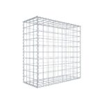 Gabione 100 cm x 100 cm x 40 cm (L x H x T), Maschenweite 10 cm x 10 cm, Spirale