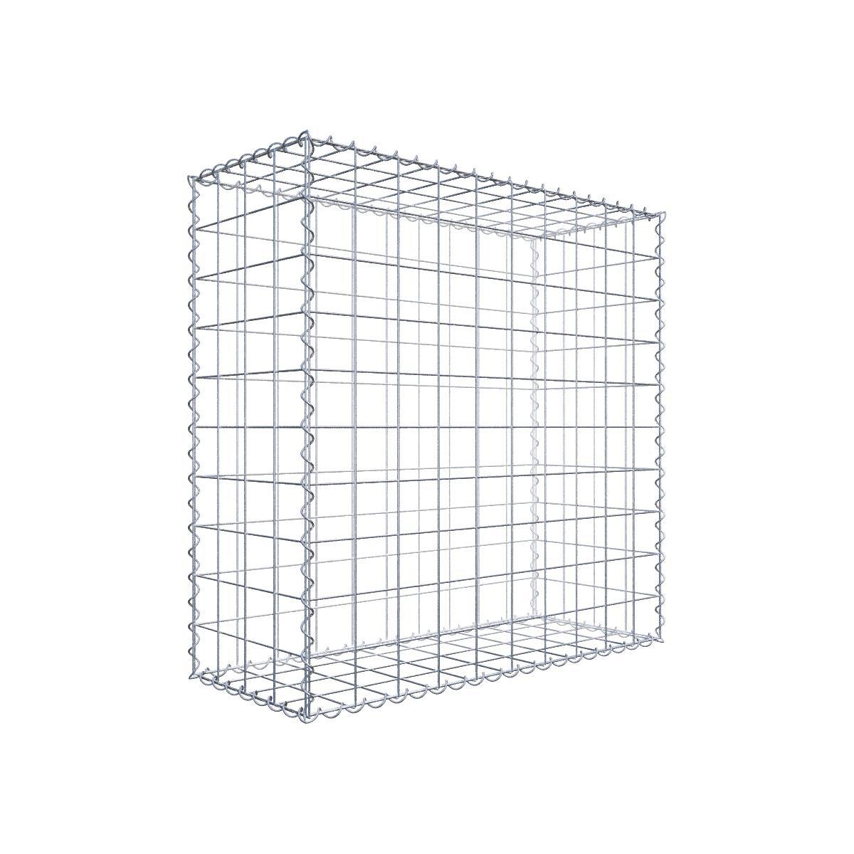 Gabione 100 cm x 100 cm x 40 cm (L x H x T), Maschenweite 10 cm x 10 cm, Spirale