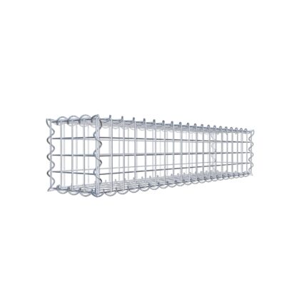 Gabione 100 cm x 20 cm x 20 cm (L x H x T), Maschenweite 5 cm x 5 cm, Spirale