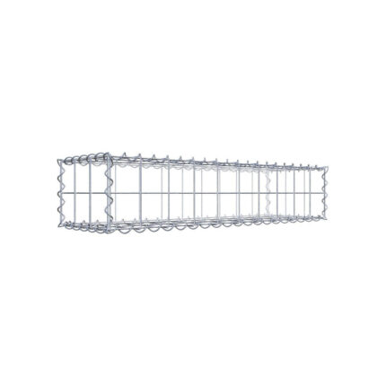 Gabione 100 cm x 20 cm x 30 cm (L x H x T), Maschenweite 10 cm x 10 cm, Spirale