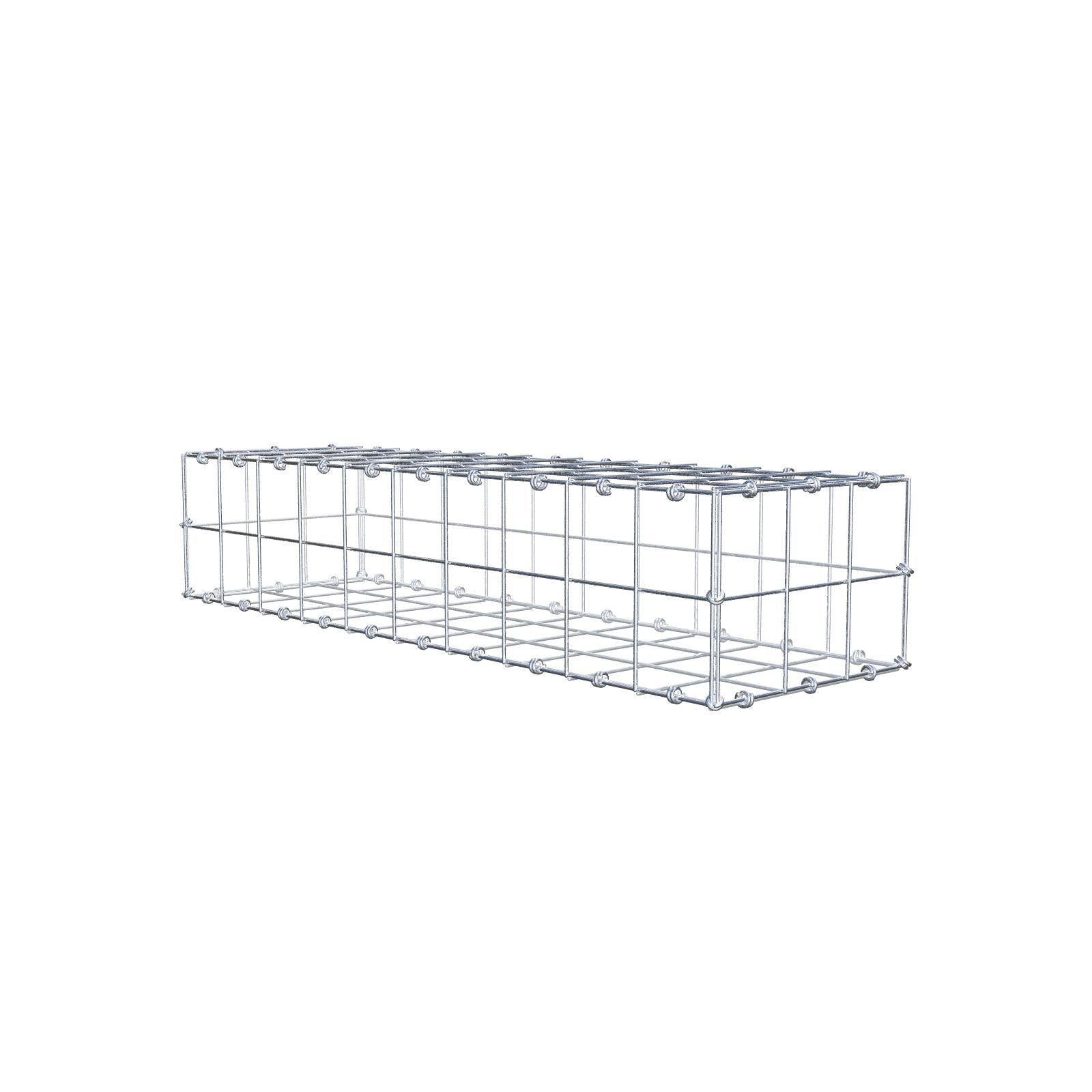 Gabione 100 cm x 20 cm x 30 cm (L x H x T), Maschenweite 10 x 10 cm, Spiralring