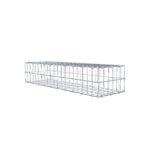 Gabione 100 cm x 20 cm x 30 cm (L x H x T), Maschenweite 5 x 10 cm, Spiralring