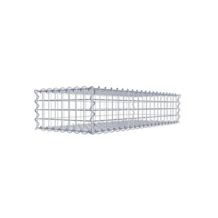 Gabione 100 cm x 20 cm x 40 cm (L x H x T), Maschenweite 5 cm x 5 cm, Spirale