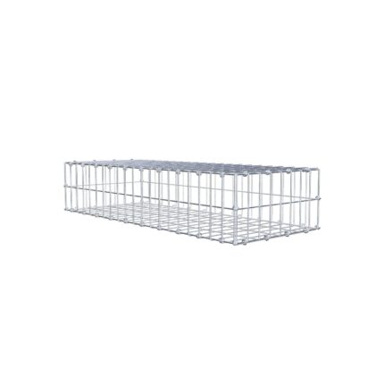 Gabione 100 cm x 20 cm x 40 cm (L x H x T), Maschenweite 5 x 10 cm, Spiralring