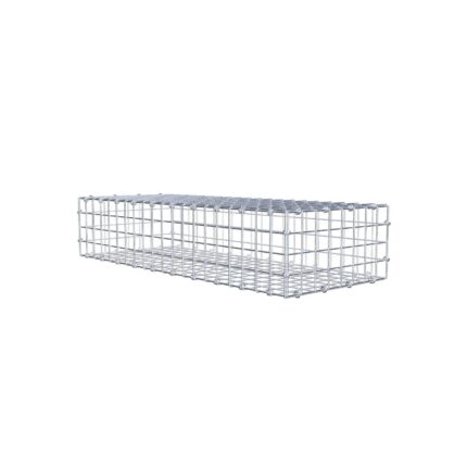 Gabione 100 cm x 20 cm x 40 cm (L x H x T), Maschenweite 5 x 5 cm, Spiralring