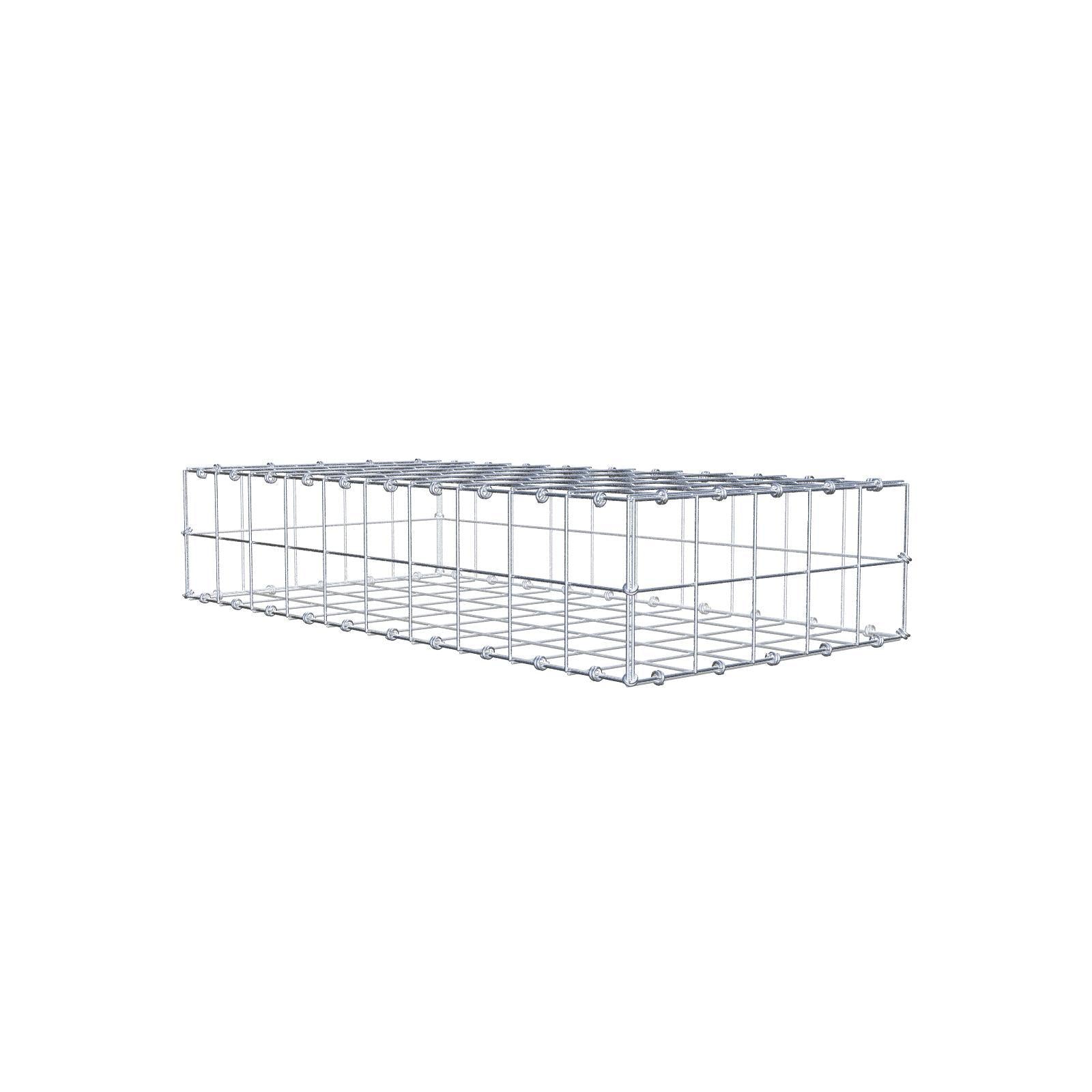 Gabione 100 cm x 20 cm x 50 cm (L x H x T) Gabione 100 cm x 20 cm x 50 cm (L x H x T), Maschenweite 10 x 10 cm, Spiralring - Image 1