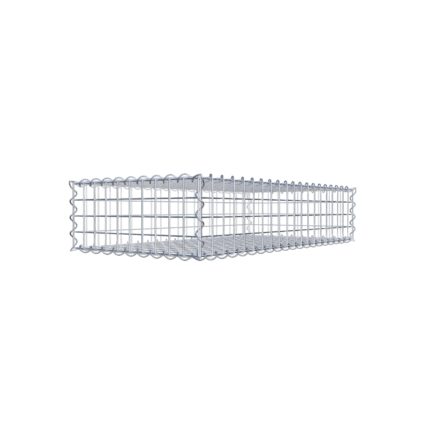 Gabione 100 cm x 20 cm x 50 cm (L x H x T), Maschenweite 5 cm x 5 cm, Spirale