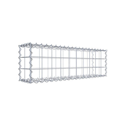 Gabione 100 cm x 30 cm x 20 cm (L x H x T), Maschenweite 10 cm x 10 cm, Spirale