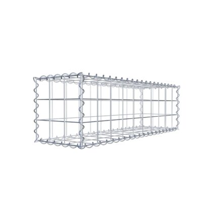 Gabione 100 cm x 30 cm x 30 cm (L x H x T), Maschenweite 10 cm x 10 cm, Spirale