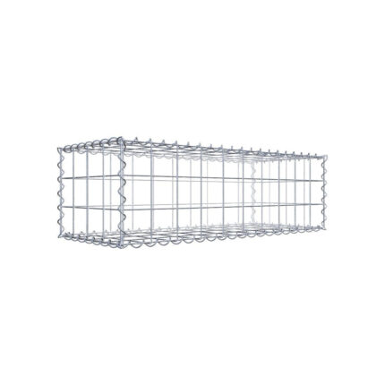 Gabione 100 cm x 30 cm x 40 cm (L x H x T), Maschenweite 10 cm x 10 cm, Spirale