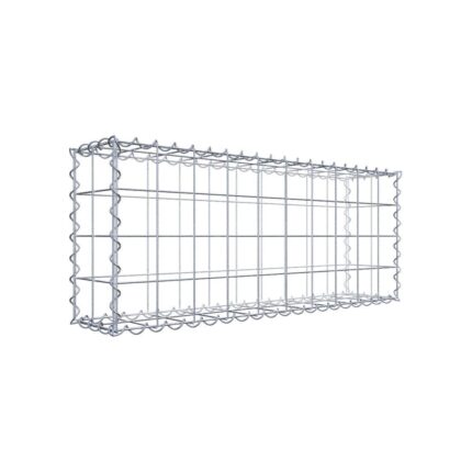 Gabione 100 cm x 40 cm x 20 cm (L x H x T), Maschenweite 10 cm x 10 cm, Spirale