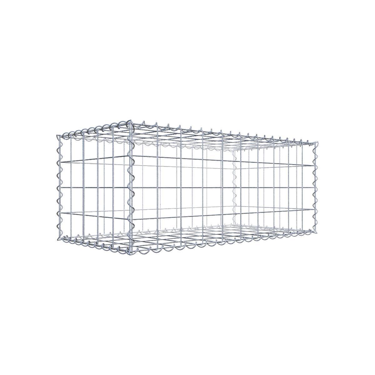 Gabione 100 cm x 40 cm x 50 cm (L x H x T), Maschenweite 10 cm x 10 cm, Spirale