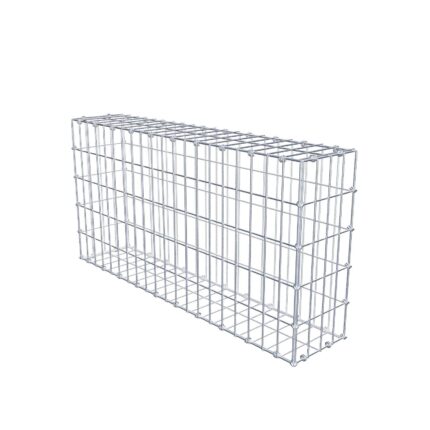 Gabione 100 cm x 50 cm x 20 cm (L x H x T), Maschenweite 5 x 10 cm, Spiralring