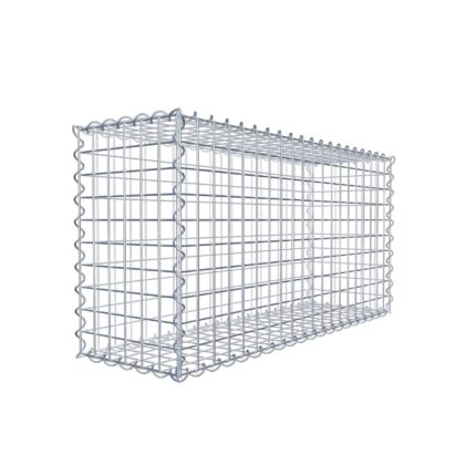 Gabione 100 cm x 50 cm x 30 cm (L x H x T), Maschenweite 5 cm x 5 cm, Spirale