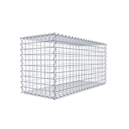 Gabione 100 cm x 50 cm x 40 cm (L x H x T), Maschenweite 5 cm x 5 cm, Spirale